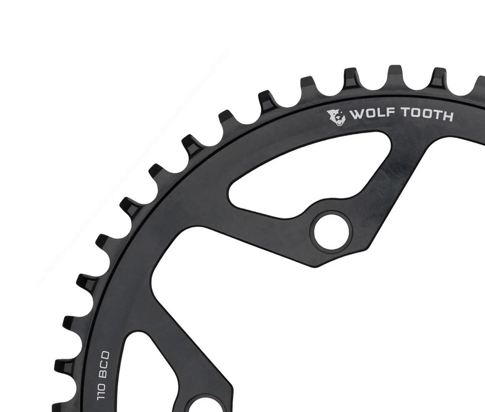 Wolf Tooth Drop Stop B Kettenblatt - Road / Gravel / CX Lochkreis 110mm 9-12 Fach 48 Zaehne – Bild 3