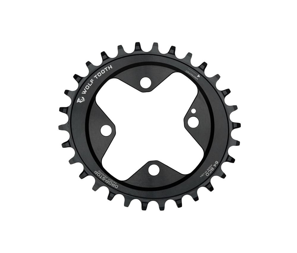 Wolf Tooth Drop Stop A Oval Kettenblatt - MTB Lochkreis 64mm 9-12 Fach 28 Zaehne – Bild 2