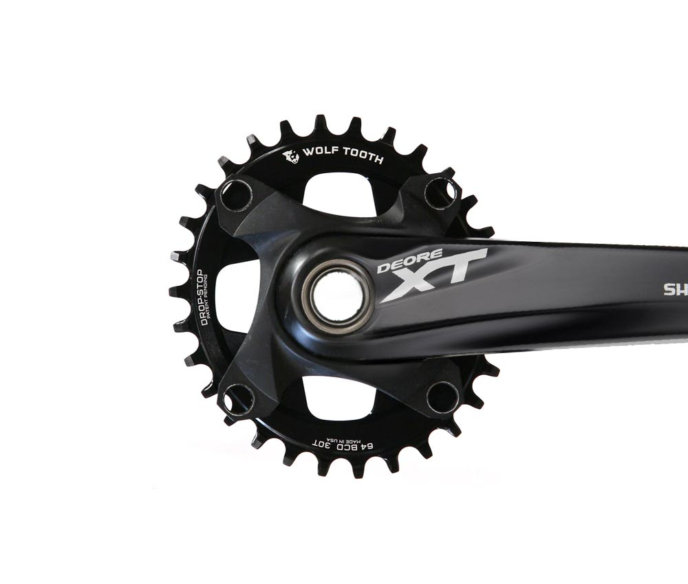 Wolf Tooth Drop Stop A Oval Kettenblatt - MTB Lochkreis 64mm 9-12 Fach 28 Zaehne – Bild 3