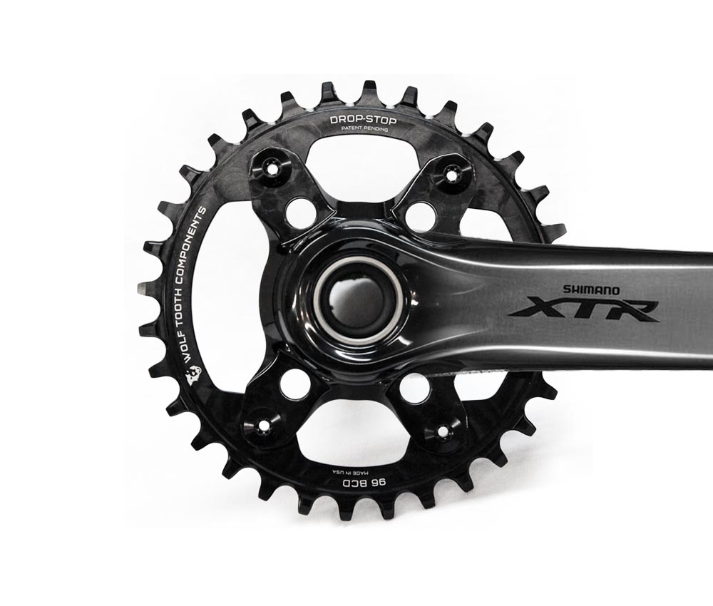 Wolf Tooth Drop Stop A Kettenblatt - Shimano XTR Lochkreis 96mm Asymmetrisch 9-12 Fach 30 Zaehne – Bild 3