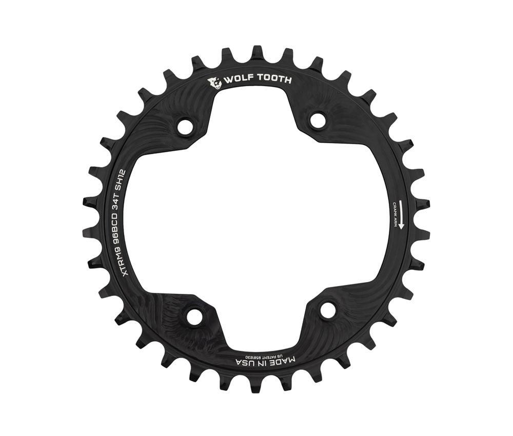 Wolf Tooth Drop Stop ST Kettenblatt - Shimano XTR M9000 / M9020 Lochkreis 96mm 12-fach HG+ 34 Zaehne – Bild 2