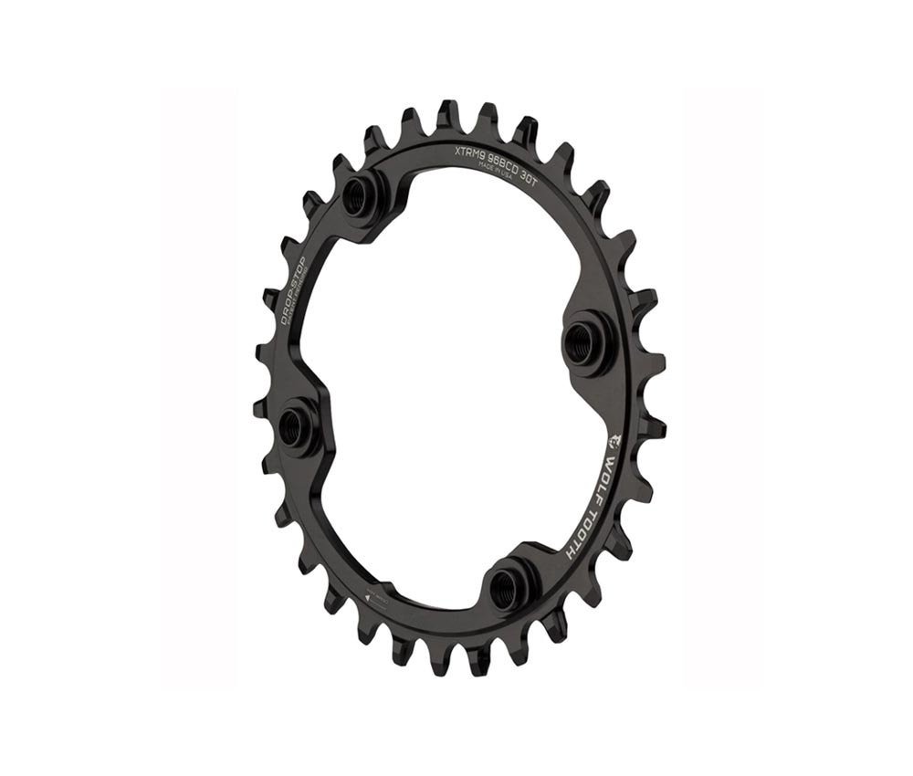 Wolf Tooth Drop Stop A Oval Kettenblatt - Shimano XTR M9000 / M9020 Lochkreis 96mm 9-12 Fach 30 Zaehne