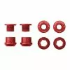 Wolf Tooth Kettenblattschrauben Set - M8x6mm 1-fach 4-Arm Aluminium Rot