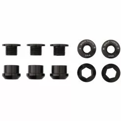 Wolf Tooth Kettenblattschrauben Set - M8x6mm 1-fach 5-Arm Aluminium Schwarz