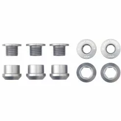 Wolf Tooth Kettenblattschrauben Set - M8x6mm 1-fach 5-Arm Aluminium Silber