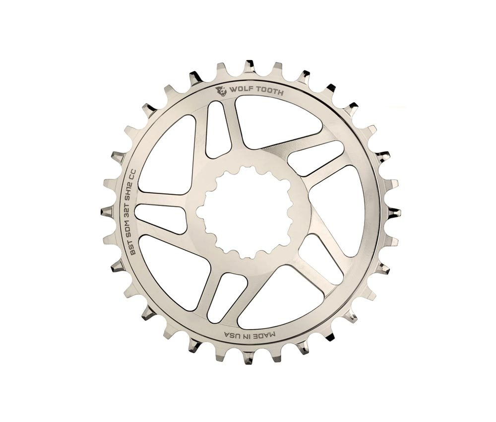 Wolf Tooth Drop Stop ST Kettenblatt - Sram Direct Mount 3mm Offset 12-fach HG+ 32 Zaehne – Bild 2