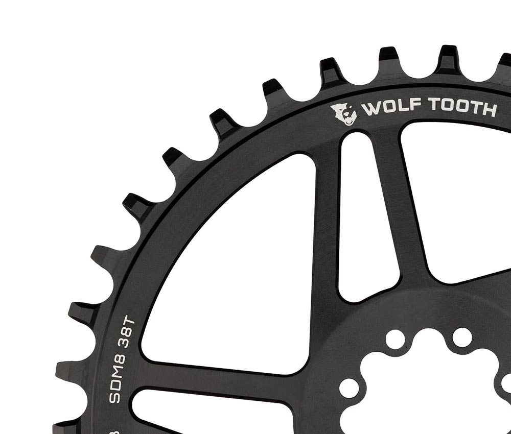 Wolf Tooth Drop Stop B Kettenblatt - Sram 8-Loch Direct Mount 6mm Offset 9-12 Fach 38 Zaehne – Bild 3