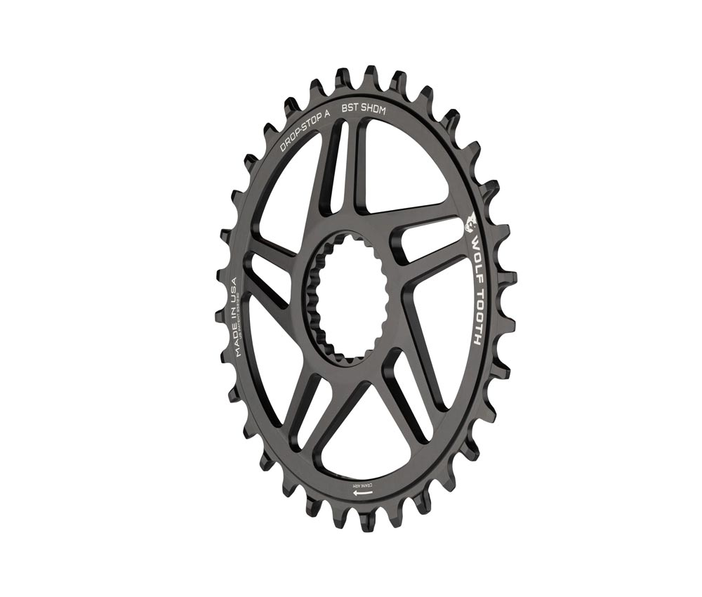 Wolf Tooth Drop Stop A Kettenblatt - Shimano Direct Mount 9-12 Fach 34 Zaehne